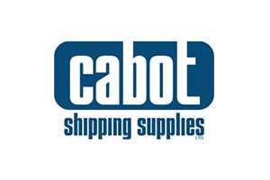 Blue and white logo reads Cabot Shipping Supplies